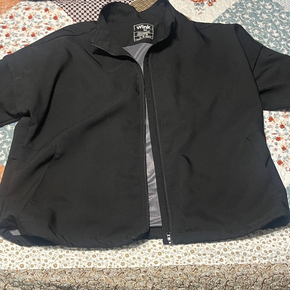 Sold!!!!!! Wink Classic Black Zip-Up Jacket size Large